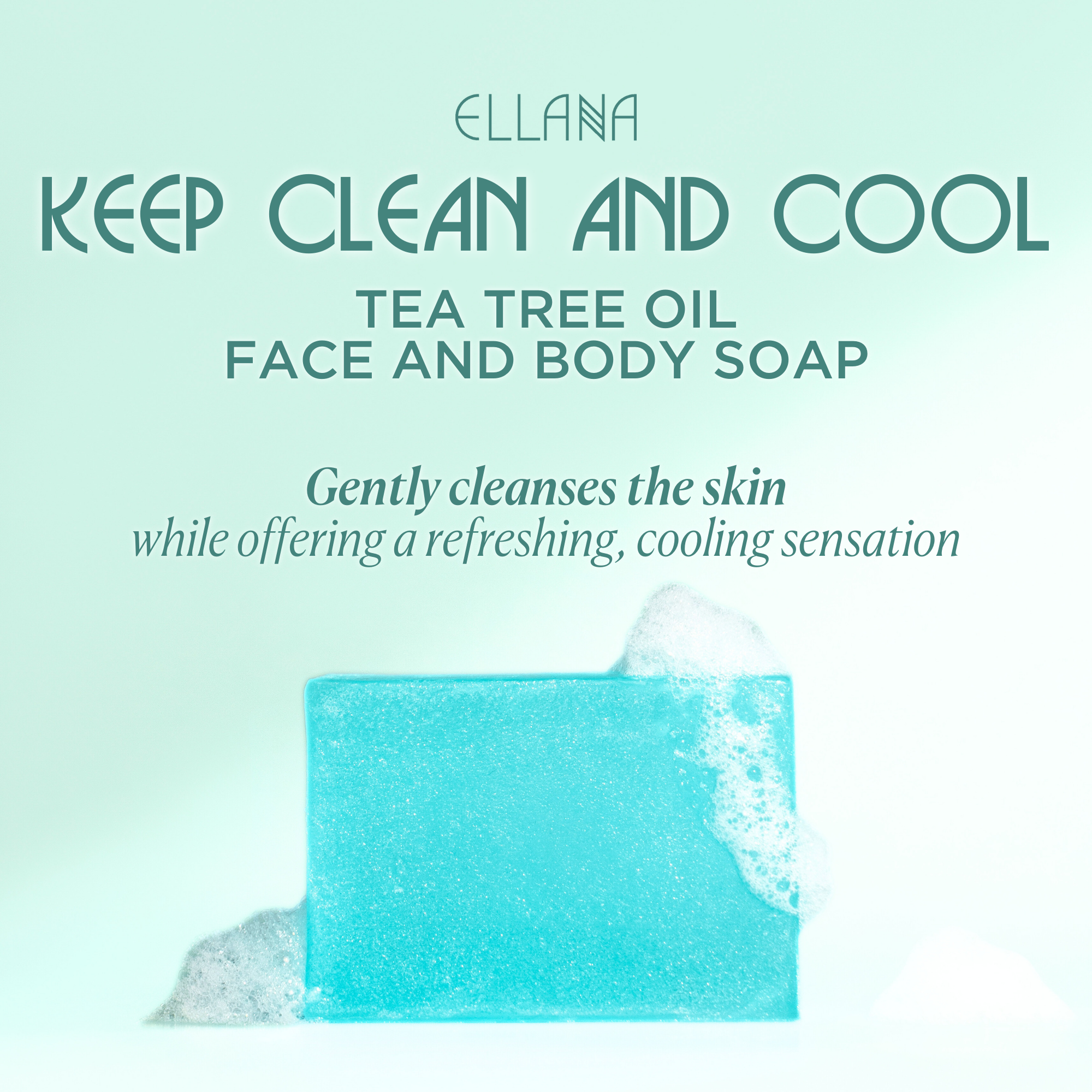 Keep Clean and Cool Tea Tree Face and Body Soap | Cool & Fresh For Acne-Prone Skin Body Care Body Wash