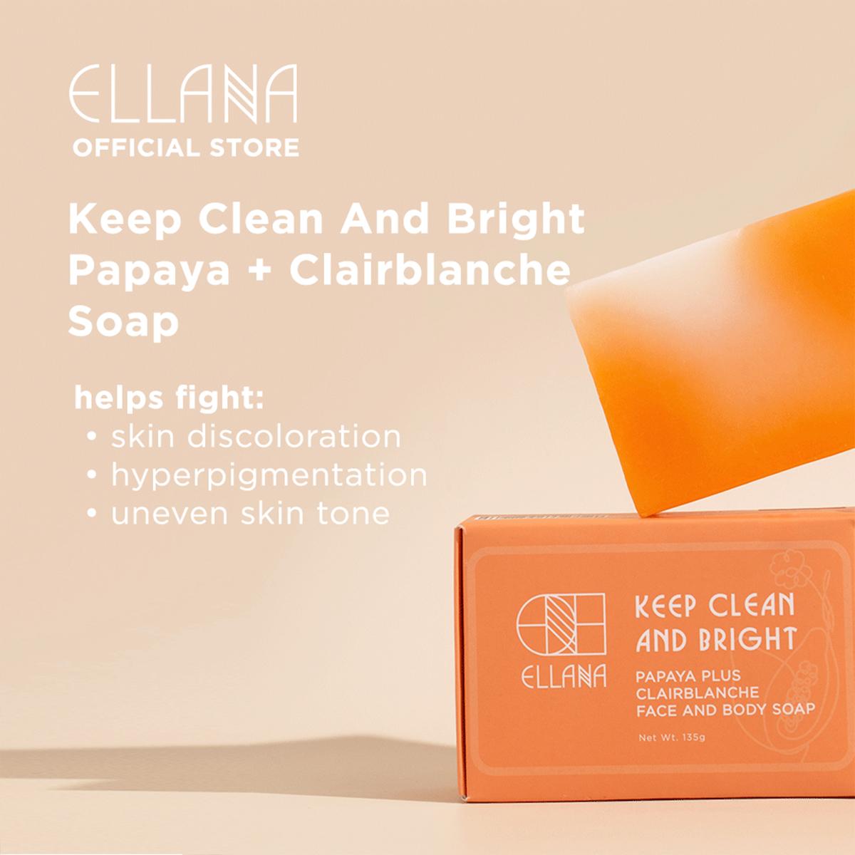 Keep Clean and Bright Papaya + Clairblanche Face and Body Soap | For Skin Brightening & Uneven Skin Tone